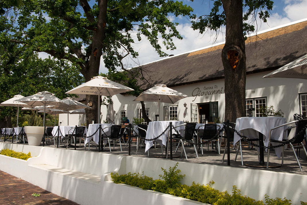 The terrace is the perfect spot to enjoy the delicious food